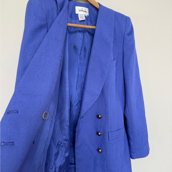 Vintage Jacket | Worthington Blue Double-Breasted Blazer | Size 10 - Picture 8 of 10